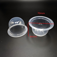 Gobelet en plastique transparent PP5 de qualité alimentaire 95g pour dessert, sauce, gelée avec couvercle en aluminium imprimé sur mesure