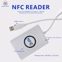 Lector de Tarjetas RFID S50 de 13.56MHz, Grabador de Tarjetas RFID con UID Escribible, Copiador, Duplicador, Clonador, Software Gratuito, Llaveros USB, NFC ACR122U