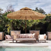 Glamping parasol en paille synthétique plage jardin extérieur jardin central parasol parasols de plage avec glands