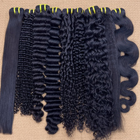 Lot de Cheveux Naturels Vietnamiens et Indiens 12A en Gros, Double Trame, Remy, Extensions de Cheveux Humains, Cuticules Alignées, Cheveux Vierges en Paquets