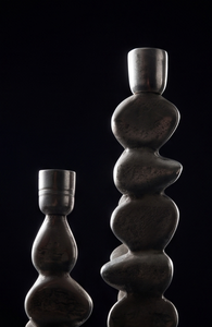 Candle Holder Silver Finish Sculptural <b>Bubble</b> Design Metal Candlestick Stand Elegant Table Centerpiece Home <b>Wedding</b> Event Decor - Product Image 5
