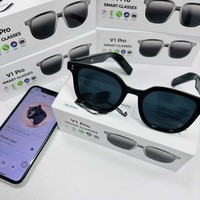 Lunettes intelligentes V1 Pro à succès transfrontalier pour appels audio sans fil, lunettes de soleil IA avec verres polarisés
