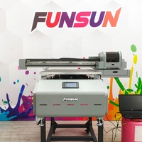 Impresora UV Funsun A1, Impresora de Inyección de Tinta UV de Cama Plana, Máquina de Impresión LED UV 9060, Impresora UV DTF Digital de Cama Plana con Barniz