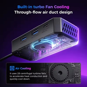 High Quality 6 in 1 Type-<b>C</b> <b>Hub</b> MI USB3.0 RJ45 USB-<b>C</b> PD 100W Charging Adapter 6 Ports USB <b>C</b> Hubultiport Dock Station with 4K HM - Product Image 3