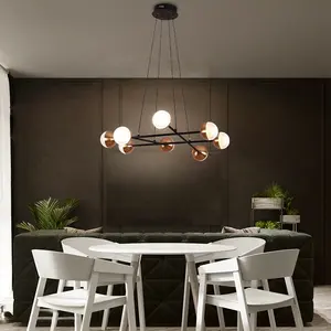 Produsen lampu Interior desain Nordik Modern untuk rumah ruang tamu lampu Modern untuk lampu gantung Led rumah