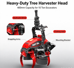 Testa Idraulica XUVOL 400E per Abbattimento Alberi, Testa di Raccolta per Operazioni di Disboscamento - Product Image 1