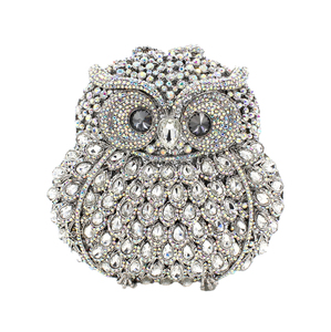 Women Owl Shaped Shoulder Bag Unique Rhinestones handbag Novelty Evening bag for Formal Dinner Music Festive - Product Image 3
