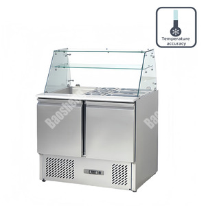 Amerikan tarzı buzdolabı ekipmanları ticari tezgah altı buzdolabı Pizza hazırlık masa buzdolabı salata sandviç hazırlık Chiller - Product Image 5