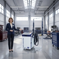 Soldadora Láser Manual CNC 4 en 1, Máquina de Soldadura Láser de Fibra Industrial Portátil para Metal, 3000W
