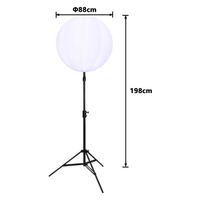 Ballon coloré gonflable 12 pouces avec trépied, lumière LED pour la fête en plein air pour la décoration