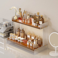 Grand Organisateur de Maquillage, Présentoir à Rouge à Lèvres, Étagère Transparente en Acrylique, Plateau à Parfums pour Coiffeuse de Salle de Bain, Boîte de Rangement Cosmétique