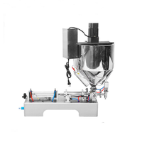 Machine de remplissage pneumatique horizontale avec trémie mélangeuse pour miel, pâte de sésame, crème visqueuse