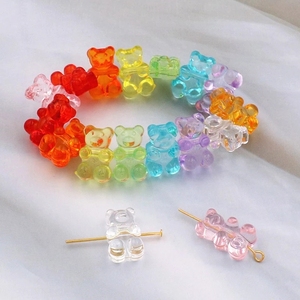 Carino Resina Trasparente Gummy Bear Perline Per La Collana Degli Orecchini Del Braccialetto di Gioielli Fai Da Te In Resina Orso Regalo Di Natale - Product Image 3