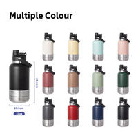 Nouvelle bouteille d'eau Everich ODM 3-en-1 pour animaux et humains, avec bol séparé et couvercle double usage avec poignée pour la randonnée et les activités de plein air