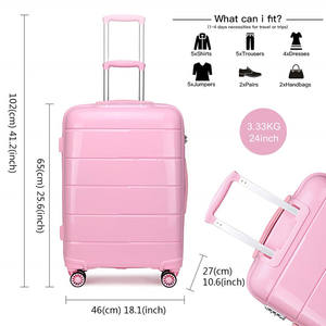 Maleta de policarbonato de carcasa dura para equipaje de mano aprobada por la aerolínea con 8 ruedas giratorias - Product Image 5