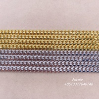 Nouveautés 2022 Vente en gros Collier chaîne cubaine en argent sterling 925 pur 20" 24" Chaîne à maillons cubains
