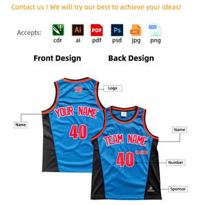Maglia da basket da allenamento ad asciugatura rapida e calda abbigliamento sportivo nero gilet della squadra nazionale - Product Image 6