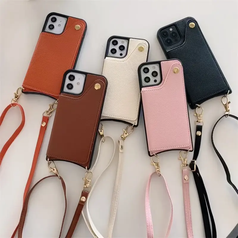 Shoulder necklace wallet phone case for iphone 11 x s max new 2020 fashion phone case drop shipping