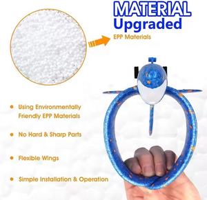 1 silah 2 uçaklar başlatıcısı oyuncaklar, 13.2 ''LED köpük uçak planör için mancınık uçak atıcı oyuncak Boys - Product Image 4