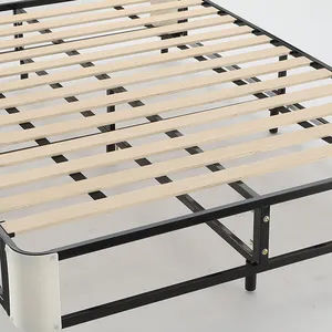 Móveis de quarto para adultos cama KD Twin sobre cama plataforma com estrutura de metal completo