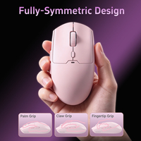 NJ11 ULTRA Tri Mode Mouse Gaming Nirkabel Paw3950 Sensor Unggulan 61G Ringan 42000 Dpi Maksimal Untuk Gamer Tangan Sedang dan Kecil