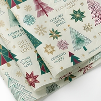 Papier de soie personnalisé pour emballages cadeaux de Noël et d'anniversaire, idéal pour l'emballage de papier et de carton