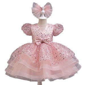 Robe de soirée pour filles, robe de princesse, longueur mi-longue, robe de soirée de luxe légère pour spectacle sur scène - Product Image 1