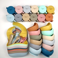 Ensemble de bol et bavoir en Silicone pour bébé, OEM, sans BPA, Design d'usine, prix moins cher