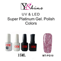 Gel UV en flacon spécial, haute qualité, couleur vive, gel à paillettes scintillant, vernis à ongles platine, sans HEMA/TPO