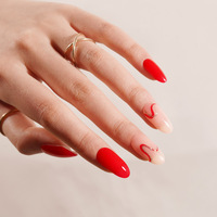 Huizi Huizi Nouvel An Rouge Nouveau Design Autocollants pour Ongles en Gel UV, Autocollants de Vernis à Ongles Populaires pour Nail Art