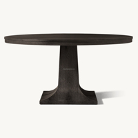 Table à manger ronde en chêne massif de style américain, table de salle à manger en bois pour cuisine, restaurant et villa de luxe, famille