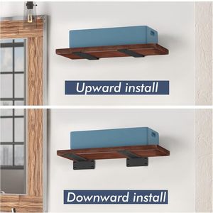 5Mm Dày Nhiệm Vụ Nặng Nề Phần Cứng Hỗ Trợ Kim Loại Đúc Sắt L Wall Mount Nổi Kệ Chân Đế Cho Kệ Gỗ - Product Image 4