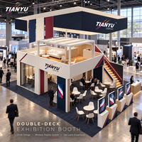 Stand d'exposition sur mesure de luxe TIANYU à deux étages, stand d'exposition, salle de conférence privée, vitrine de foire