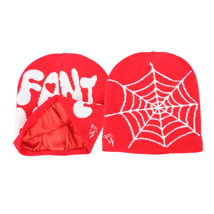 Tùy Chỉnh Đồ Họa In Jacquard Dệt Dệt Kim Mũ Sọ Satin Lót Lót Bên Trong Skully Hat Y2K Có Thể Đảo Ngược Beanie - Product Image 2