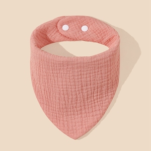 Оптовая продажа, сертифицированный GOTS, водонепроницаемый детский нагрудник из органического хлопка, треугольные детские нагрудники - Product Image 2