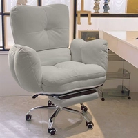 Chaise de bureau moderne au prix d'usine, chaise de bureau de luxe durable, ergonomique, confortable, inclinable, simple, pivotante