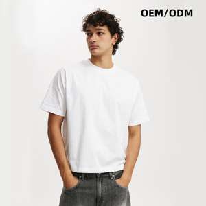 เสื้อยืดโอเวอร์ไซส์ทรงบ็อกซี่แบบเรียบง่าย คุณภาพสูง สไตล์สตรีทแวร์ รับสกรีนลาย DTG เสื้อยืดครอป ขายส่ง สำหรับผู้ชาย - Product Image 2