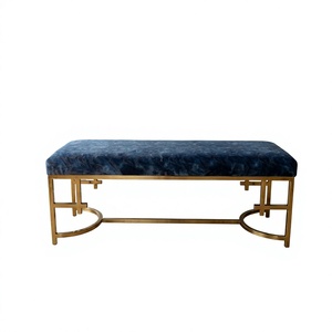 Contemporary Linen <b>Bench</b> Modern Minimalist Design Tufted Plush <b>Cushion</b> Durable Frame Furniture School Hotel Office Hospital Use - Product Image 1