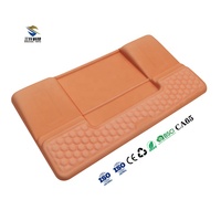 Repose-poignets marron pour clavier, tapis de souris pour ordinateur, tapis de bureau ergonomique en mousse à mémoire de forme avec base en gel antidérapante pour le bureau