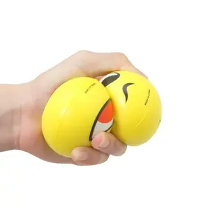 Divertido PU espuma sonrisa estrés bola forma personalizada Logo Venta caliente al por mayor alivio estrés bola Fidget juguete