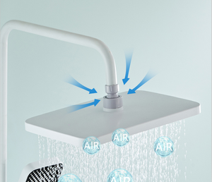 Set Doccia Lusso <span class=keywords><strong>a</strong></span> Tasti Pianoforte con Miscelatore Acqua Calda/Fredda, Display Digitale Idroelettrico, Luce Ambiente <span class=keywords><strong>a</strong></span> LED e <span class=keywords><strong>Soffione</strong></span> Doccia <span class=keywords><strong>a</strong></span> Pioggia - Product Image 3
