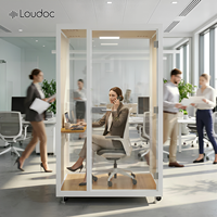 Cabine téléphonique acoustique individuelle insonorisée 33 dB avec ventilation pour bureau et centre d'appels – Offre Spéciale