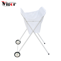 Panier à linge blanc, corbeille à linge mobile avec roues, bon marché, 3 pièces