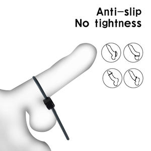 SEKSFUN <span class=keywords><strong>Sexshop</strong></span> Homme Corde de Verrouillage du Pénis Produit pour Adulte Logo Personnalisé Retarder L'éjaculation Anneau de Pénis Réglable en Silicone pour Hommes - Product Image 2