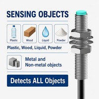 Capteur de proximité capacitif étanche série WTX-CP pour la détection de matériaux non métalliques tels que le plastique, le verre, le bois et les liquides