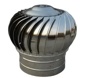 Ventilator turbin atap Stainless Steel, kipas ventilasi atap anti daya digerakkan sendiri