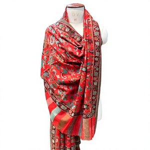 Handcrafted Pashmina Polyester Kani Velvet Kashmiri <b>Shawl</b> Sozni Embroidery Breathable Womens Winter Ethnic <b>Wedding</b> Wrap - Product Image 1