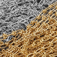 Nouveauté 2027 : Chaîne cubaine en acier inoxydable plaqué or et argent, vendue au mètre