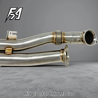 Tuyau d'échappement intermédiaire haute performance de 70 mm de type Z à longueurs égales avec un son puissant, compatible avec les voitures de course BMW M2, M3, M4 G80/G82/G87/G8X 3.0T