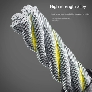 Antivol universel en alliage pour moto et vélo, avec anneau en cuir, antivol à code robuste pour VTT et batterie de voiture électrique - Product Image 4